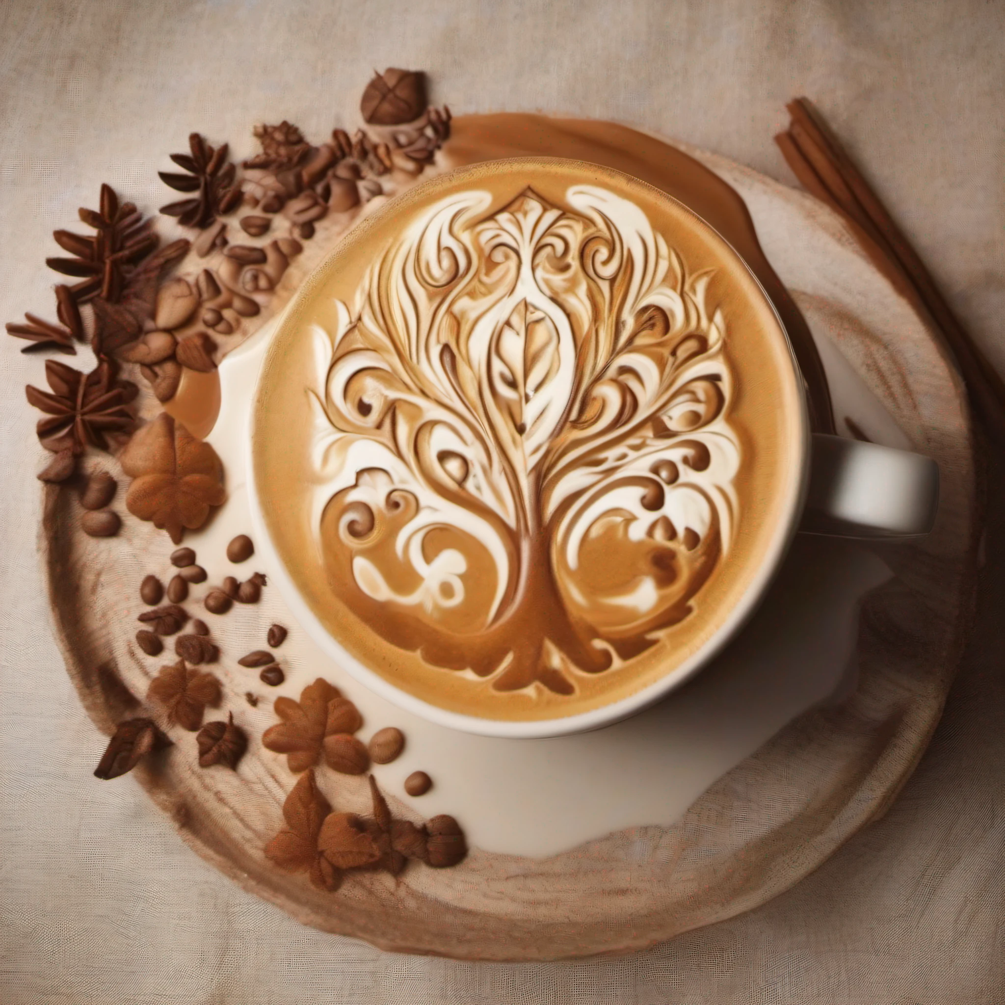 masterpiece, latte art
