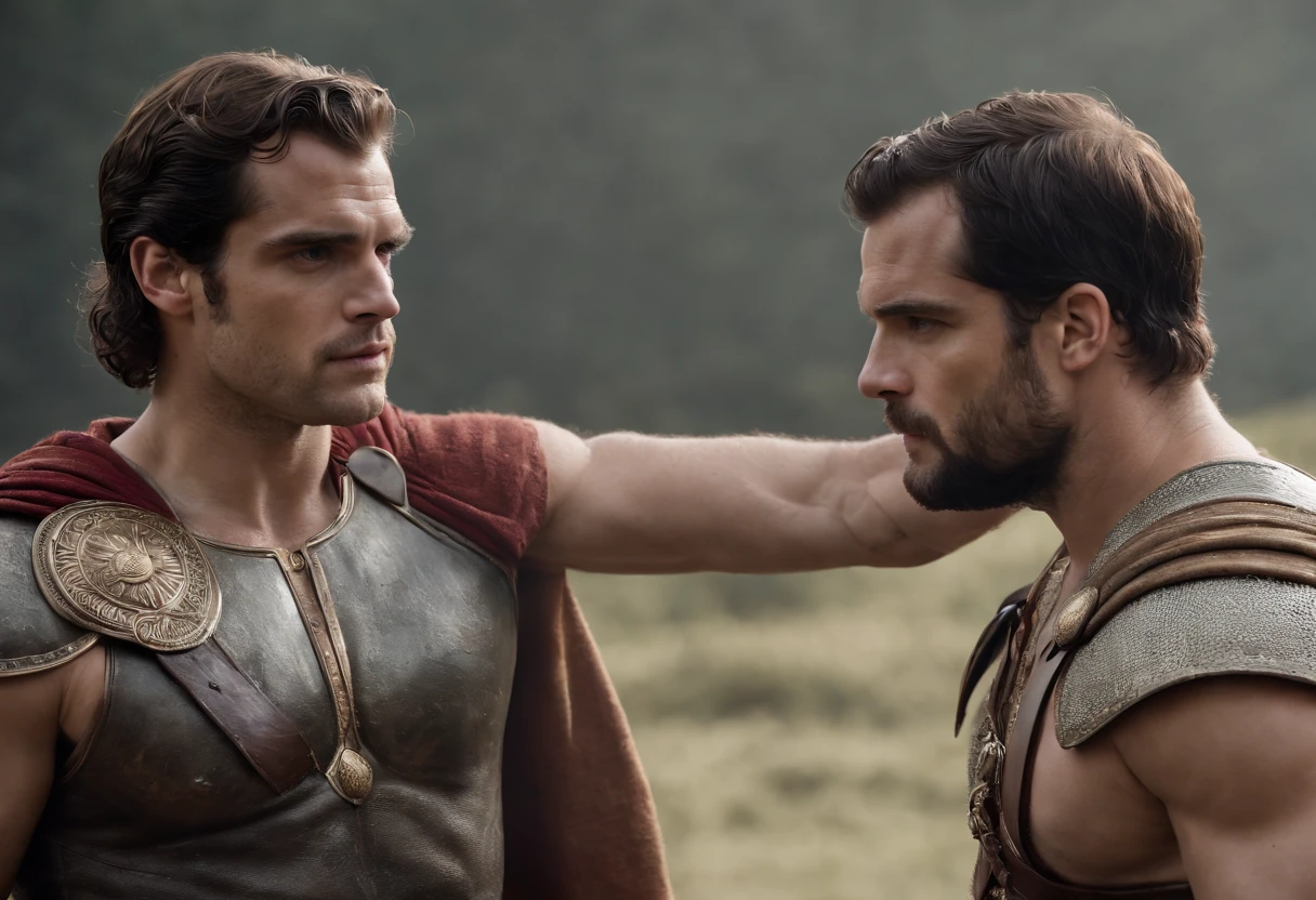 Henry Cavill como um deus grego.  Agora mesmo,Apolo. Hercules