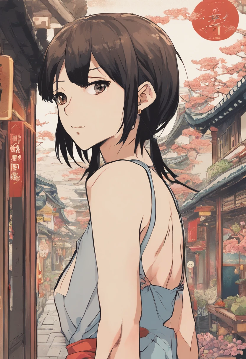 absurderes, hight resolution, ultra-detailliert, (japanaese girl:1.3),((fullnude:1.55)),(((8 year old:1.7))),((slender:1.6)),(Short twin tail hair),(looking viewer).
BREAK,
, appearance々Creating brilliance with design, with clean lines, simple shapes, and a focus on composition and balance.
BREAK,
, ((Japanese「Hokusai」Create images inspired by the beauty of, with delicate lines, flat-colors, and an emphasis on pattern and composition.))
BREAK,
((Capture an urban cityscape, towering castle, bustling streets, sparklers,(Festive grocery store) and a dynamic atmosphere.)).
BREAK,
((Take images in low light with minimal lighting、Focus on the subtle details and atmosphere of the scene)).