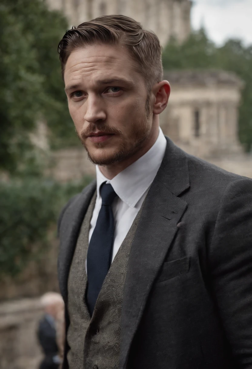 Tom hardy,como Constantine,Dc comics. Sobretudo. Charuto. Sex. Homem moderno., Vaidoso. Andando nas ruas de Paris.