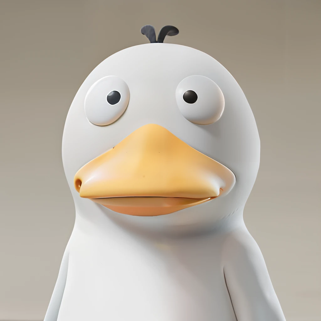 A cute sullen-eyed penguin head