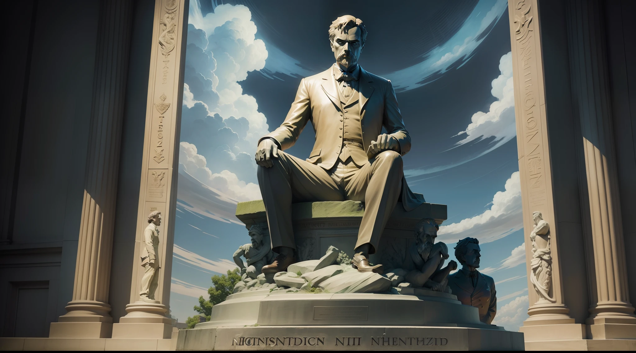 Statue of friedrich nietzsche, philosopher Nietzsche, pensador nietzsche
