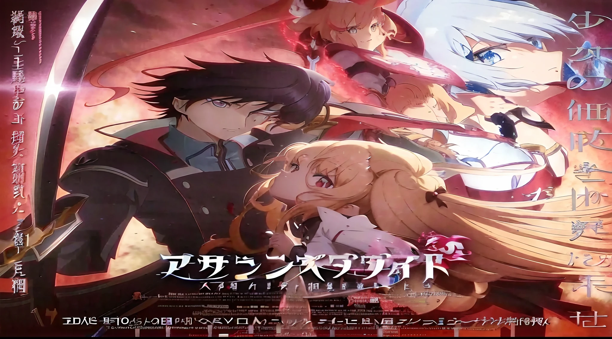 a poster of a group of anime characters standing next to each other, anime movie, popular isekai anime, anime movie poster, very - high - budget anime movie, anime key art, ethereal anime, light novel cover art, daytime ethereal anime, anime poster, anime key visual”, sao style anime, high - budget anime movie, top 25 fantasy anime series