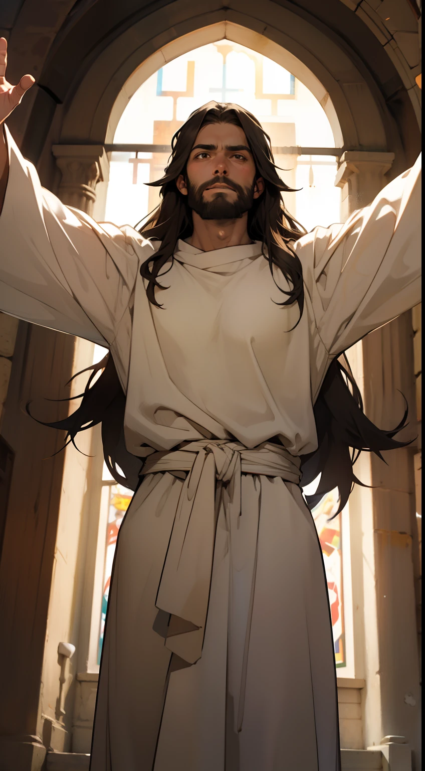 Image of Jesus in high definition with open arms