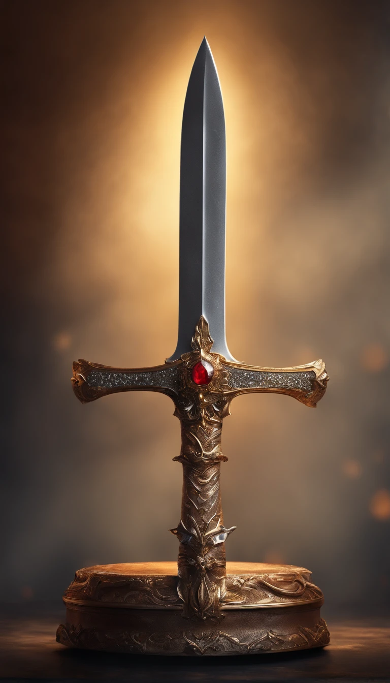 (outstanding、professional、Surreal)、Detailed dagger, Metallic texture,