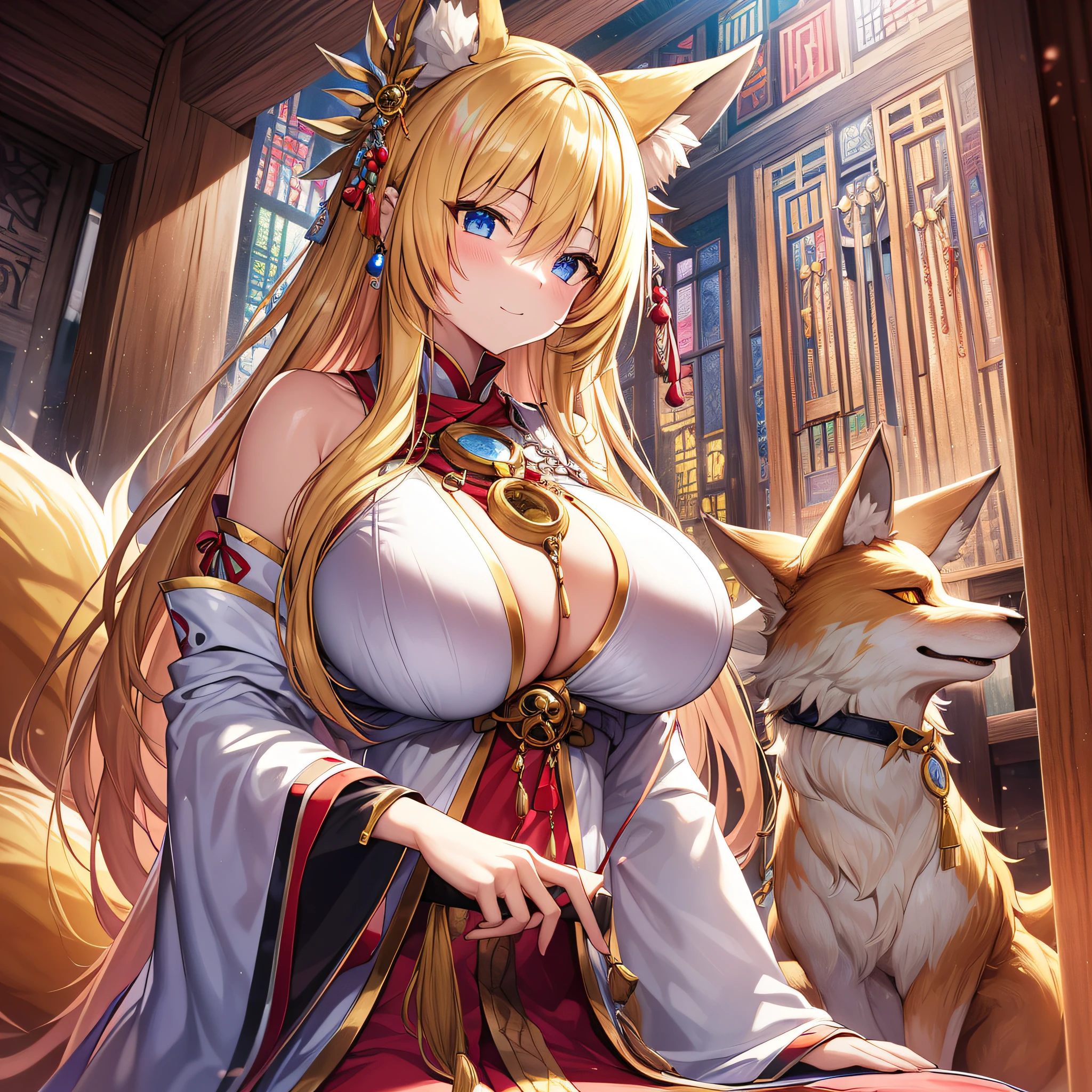 Outrageous resolution+++、masterpiece++、top-quality++、ultra-definition++、ultra-definition++、4k++、8k++、from side、(Background Focus)++、Sexy Clothes Woman Cast Spell Of Colossal Priestess Clothes Blonde Nine-Tailed Fox Living in Shrine Destroying City、Rune of a huge breasts priestess who lives in a shrine with huge breasts and blond hair giant nine-tailed fox、The magic of a huge breasts priestess wearing a blond giant nine-tailed fox living in a shrine、A huge nine-tailed fox with huge breasts priestess clothes blonde living in a shrine that flies above、A huge breasts priestess wearing a blond giant nine-tailed fox magician who lives in a shrine、A goddess of a huge breasts priestess wearing a blond hair giant nine-tailed fox goddess living in a shrine、detailed fantasy art、fantasy art style、Blake Big breasts priestess clothes blonde giant nine-tailed fox witch living in beautiful ancient shrine、A huge breasts priestess who lives in a shrine Blonde giant nine-tailed fox queen、Fantasy Art Behans、Colossal breasts priestess clothes blonde giant nine-tailed fox magician living in a beautiful shrine、Colossal breasts priestess clothes blonde giant nine-tailed fox magician living in a beautiful shrine、A fragment of a huge breasts priestess wearing a huge nine-tailed fox in a blond clothes living in a shiny floating shrine、The magic circle of a huge breasts priestess wearing a blond giant nine-tailed fox living in a shrine、 Spark of a big-breasted priestess wearing a blonde nine-tailed fox living in a dazzling shrine、A chain of a huge breasts priestess who lives in a shrine and a blond giant nine-tailed fox、Swimming Colossal Pisces、Priestess with huge breasts living in a shrine Blonde giant nine-tailed fox wind blowing hair、Blake Isekai Beautiful、Priestess with huge breasts living in a shrine Blonde giant nine-tailed fox crown、Detailed clothing、Mischievous aura、Bewitching face、tall body、Mature body、seductive body、爆乳、detailed beautiful faces、detailed shiny eyes、Detailed skin、Full body break、detaileds、realisitic、4K highly detailed digital art、octan render、bio luminescent、BREAK8K resolution concept art、真实感、Mappa Studio、masterpiece、top-quality、Official Art、illustratio、Ligne Claire、(cool_color)、perfect-composition、absurderes、Fantasia、Focused、thirds rule
