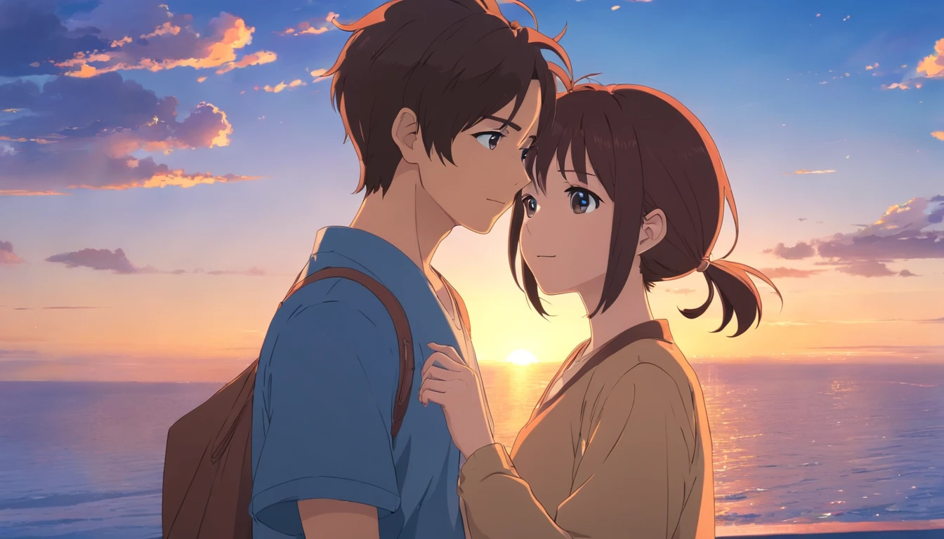 Couple avatar,a young man and a woman