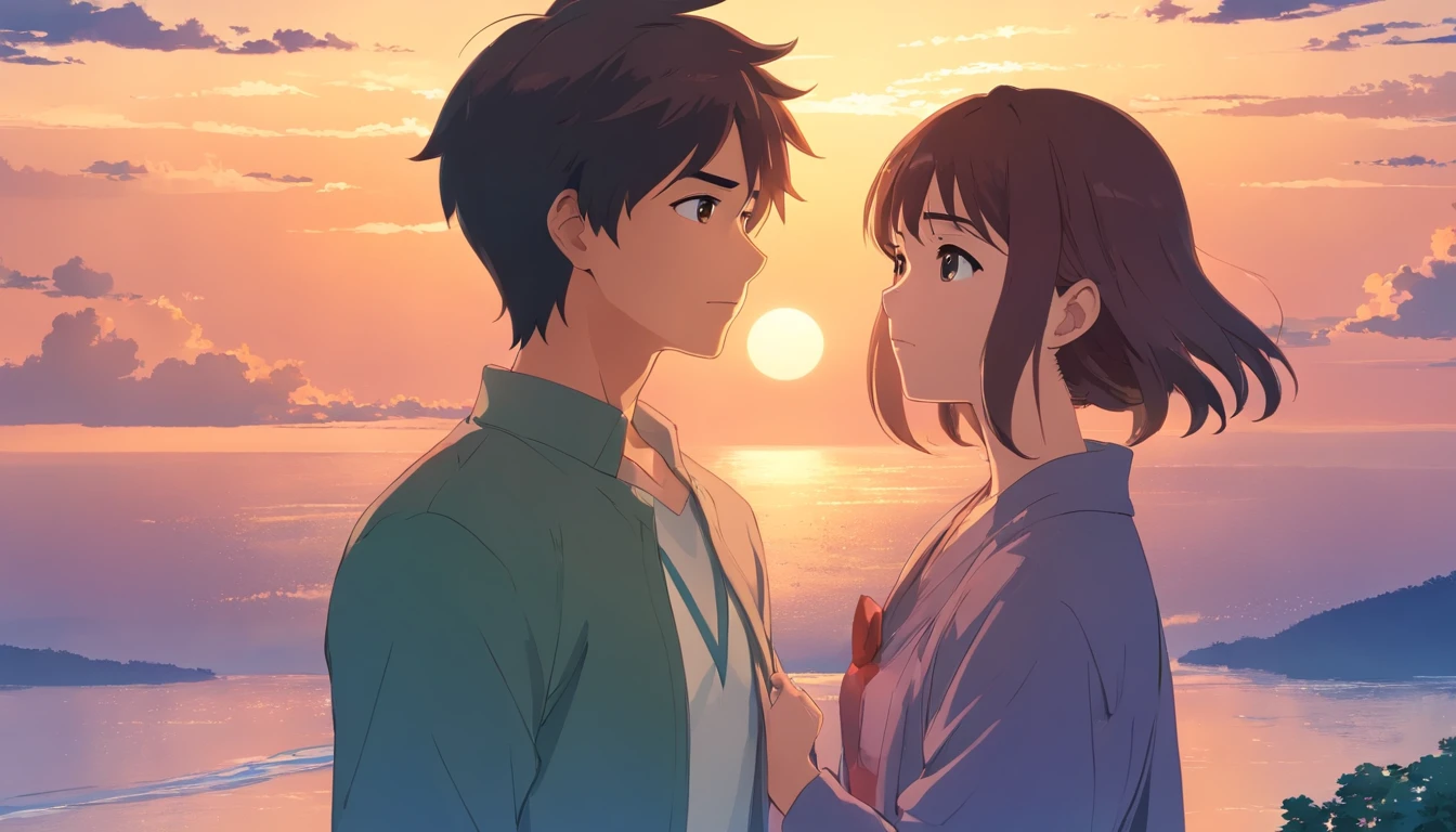 Couple avatar,a young man and a woman