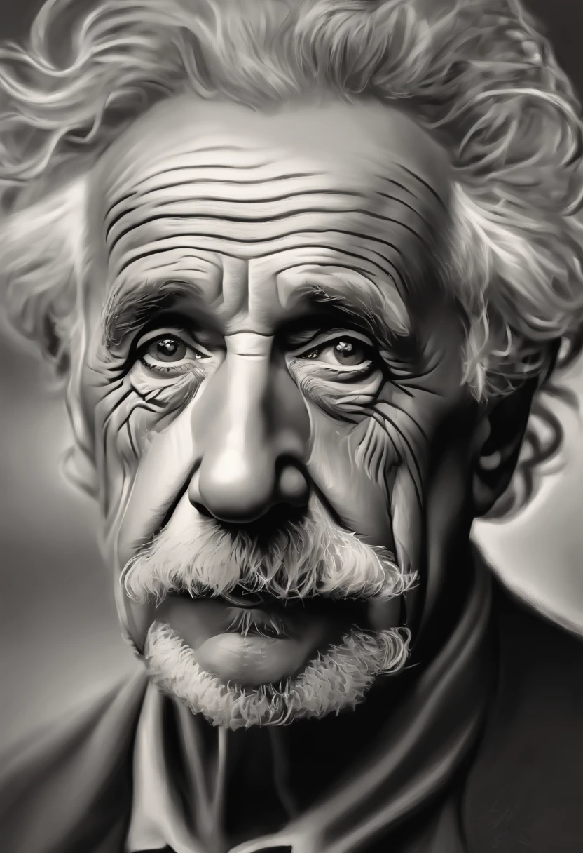 Einstein in San Francisco, looking at viewert, face to the viewer, (eye contact with the camera), looking at the camera in, Perfect drawing, Perfectly drawn face, High quality, Cinematic quality, Clear details, High definition, high resolution, Photorealism, hyper photorealism, Professional photography, Studio lighting, Masterpiece, proportionate, Well drawn, No deformities, Draw precisely, in the style of van gogh