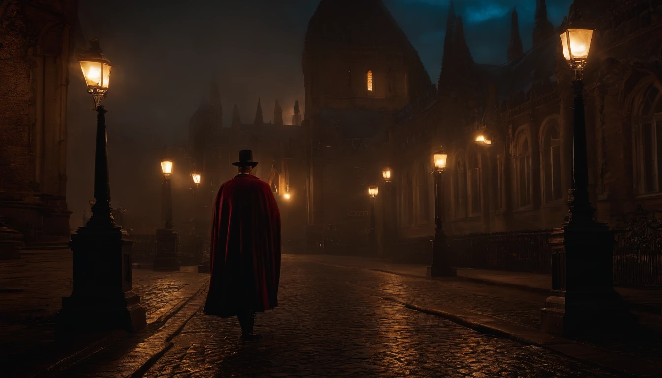 Vampires stalking at night，8K，（（tmasterpiece）），hdr，highly  detailed，professinal