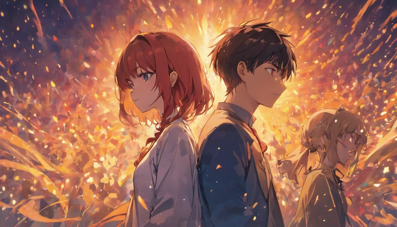 Couple avatar,a young man and a woman