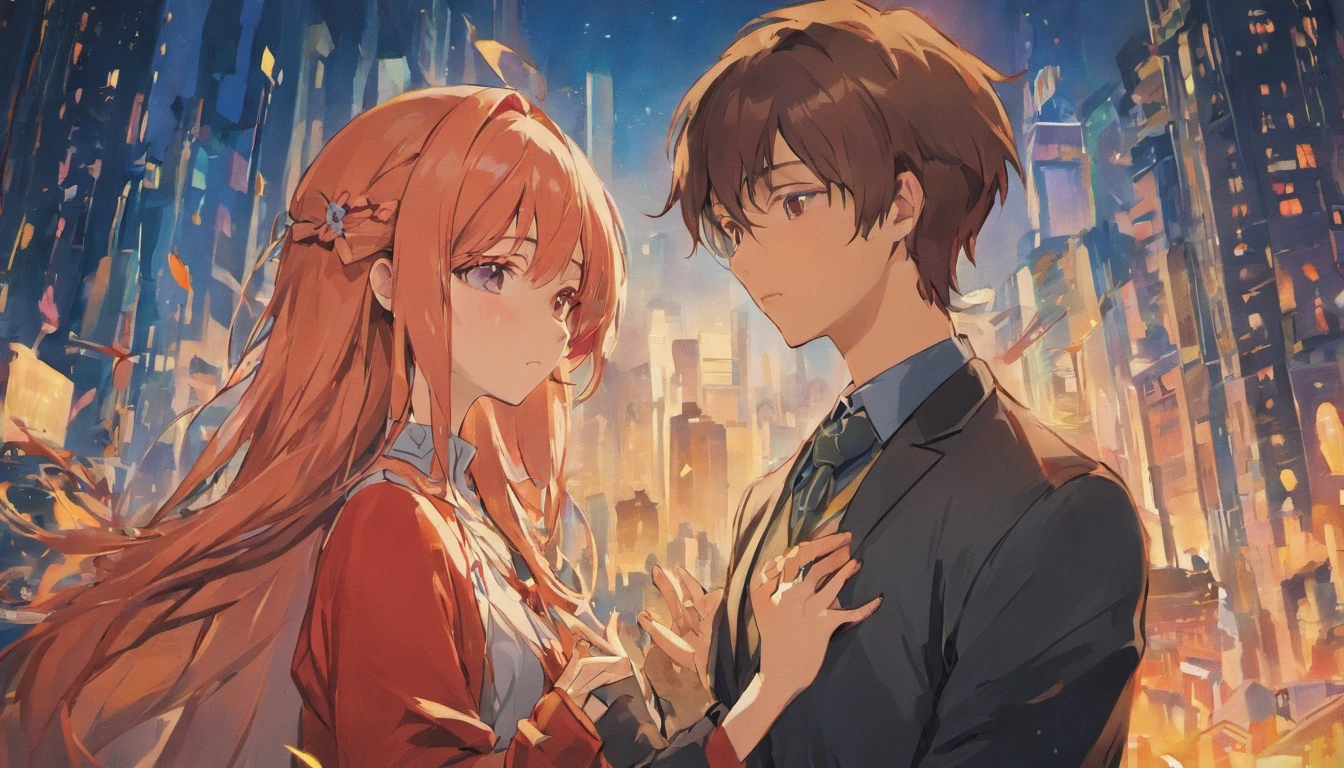 Couple avatar,a young man and a woman