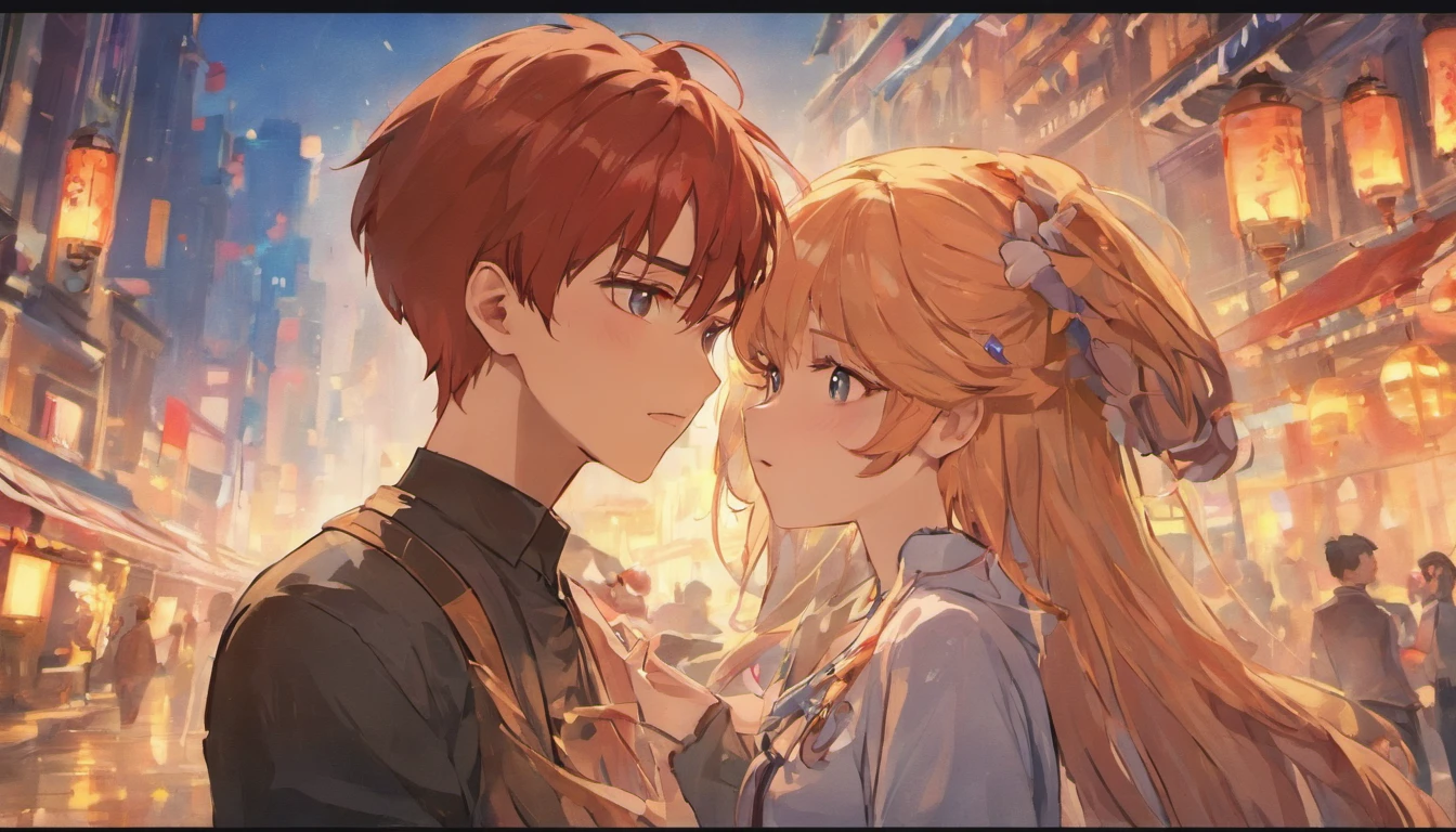 Couple avatar,a young man and a woman