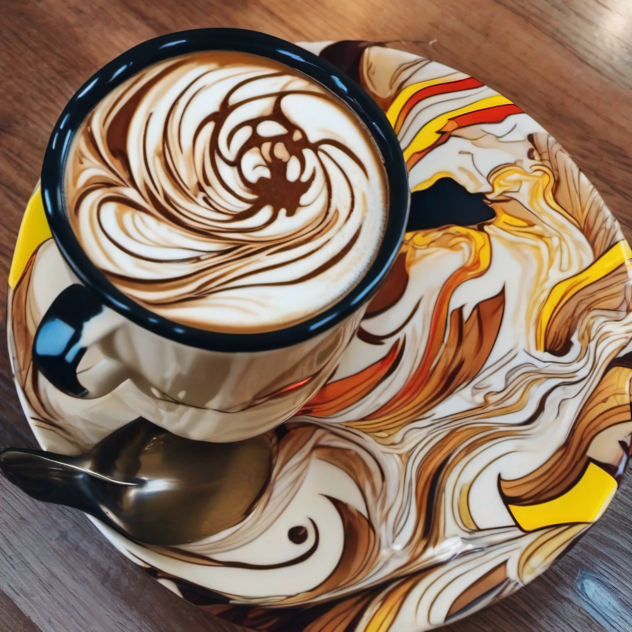 masterpiece, latte art