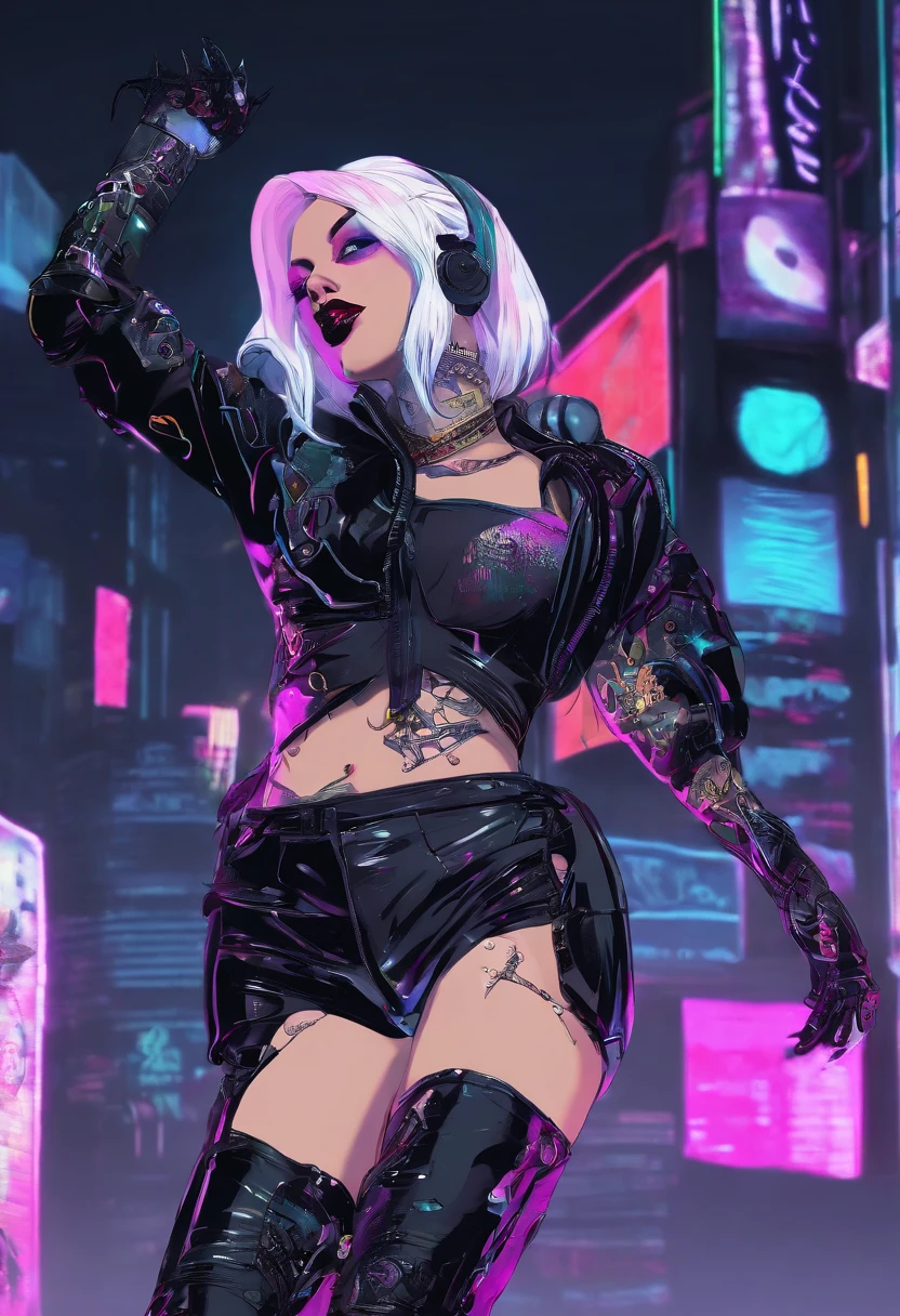 mature adorned m.i.l.f with intricate tattoos, donning a luxurious latex, hijab, strep, lying, emanating the allure of a seductive Gothic witch, exposing her enticing curves and long black nails, without underwear, naked, hot position, high heels, back, thicc, hatching, fitness body, sexualities positions."