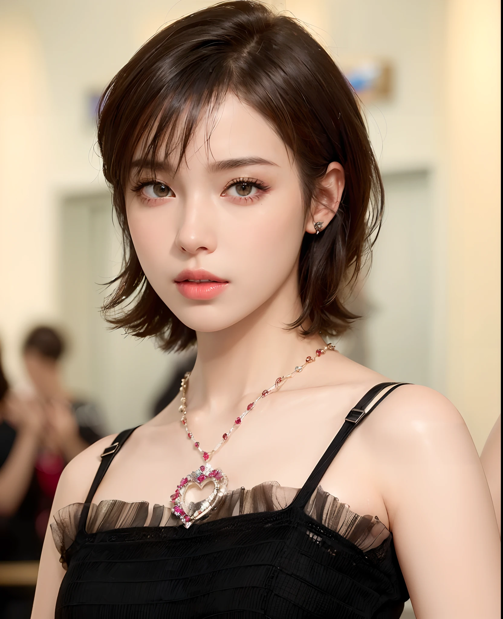 (masterpiece:1.3), (8k, photorealistic, RAW photo, best quality: 1.4), (1girl), beautiful face, (realistic face), (black hair, short hair:1.3), beautiful hairstyle, realistic eyes, beautiful detailed eyes, (realistic skin), beautiful skin, (sweater), absurdres, attractive, ultra high res, ultra realistic, highly detailed, golden ratio