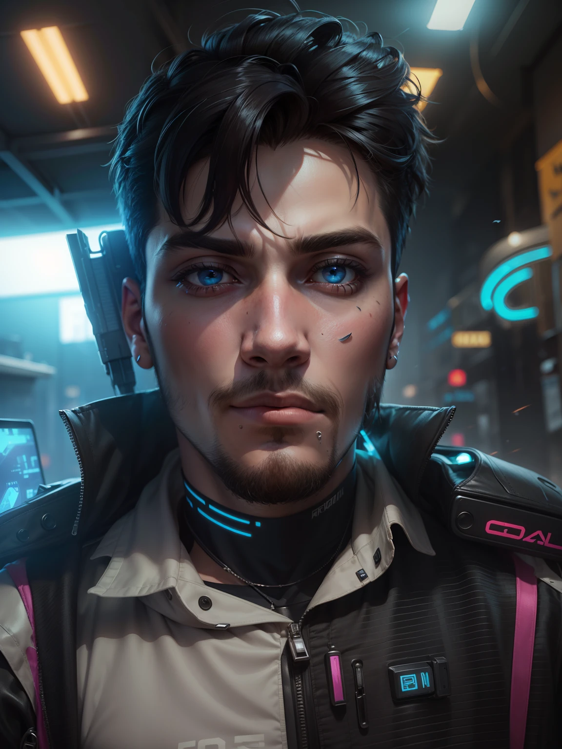 Change background cyberpunk handsome boy,realstic face,8k,ultra realstic,
