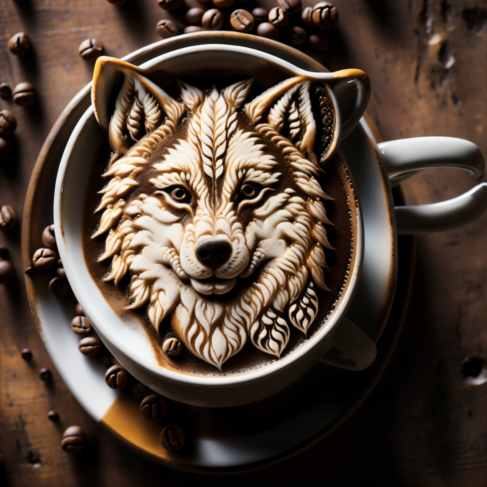 wolf, Perfect coffee cup