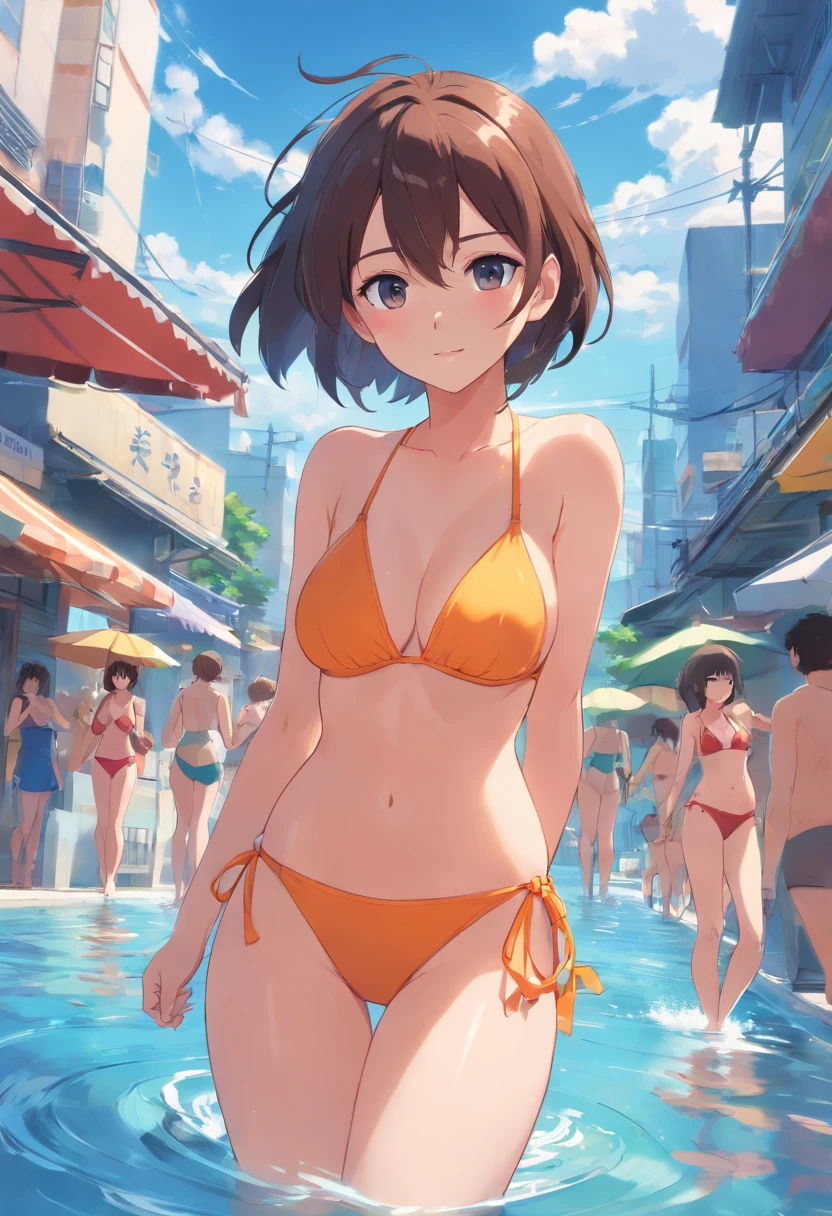 Women Bikini Sexy Europe and America、Big breasts and buttocks、Muchimuchi thighs、The swimsuit is eating into、Feng Fujiko