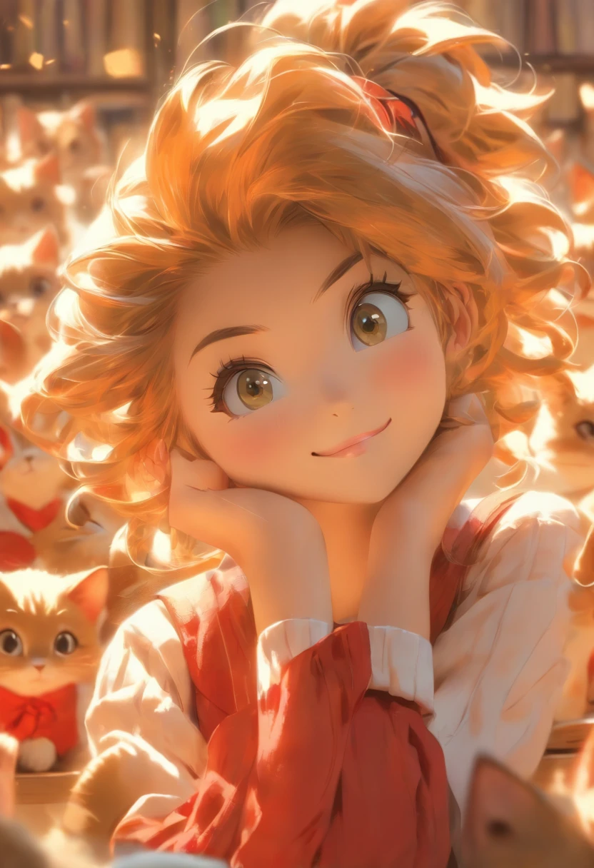 (best quality,4k,8k,highres,masterpiece:1.2),ultra-detailed,(realistic,photorealistic,photo-realistic:1.37), portraits, (warm:0.9) colors, soft lighting, schoolgirl, (beautiful detailed eyes,beautiful detailed lips,extremely detailed eyes and face,longeyelashes), solo scene, (youthful innocence:youthful,innocence:1.1), (vibrant:red,vibrant:0.9) cat ears, (playful,vibrant) learning environment, (tidy,neat and clean) classroom, (peaceful,serene) atmosphere, (elegant:1.1) school uniform, paw pose, (graceful:youthful:0.9) posture, (friendly,welcoming) expression