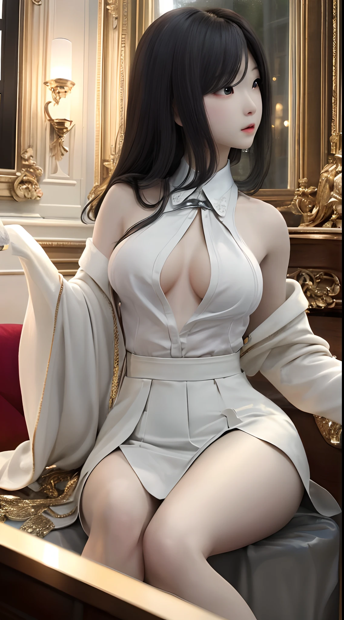 1girl in、looking at the viewers、
The upper part of the body、3D、realisitic、
large full breasts、hi-school girl、blazers、masterpiece、top-quality、8K、detailed skin textures、Detailed Cloth Texture、beautifull detailed face、intricate-detail、ultra-detailliert、
Rim Lighting、Side lighting、ciinematic light、超A high resolution、8K UHD