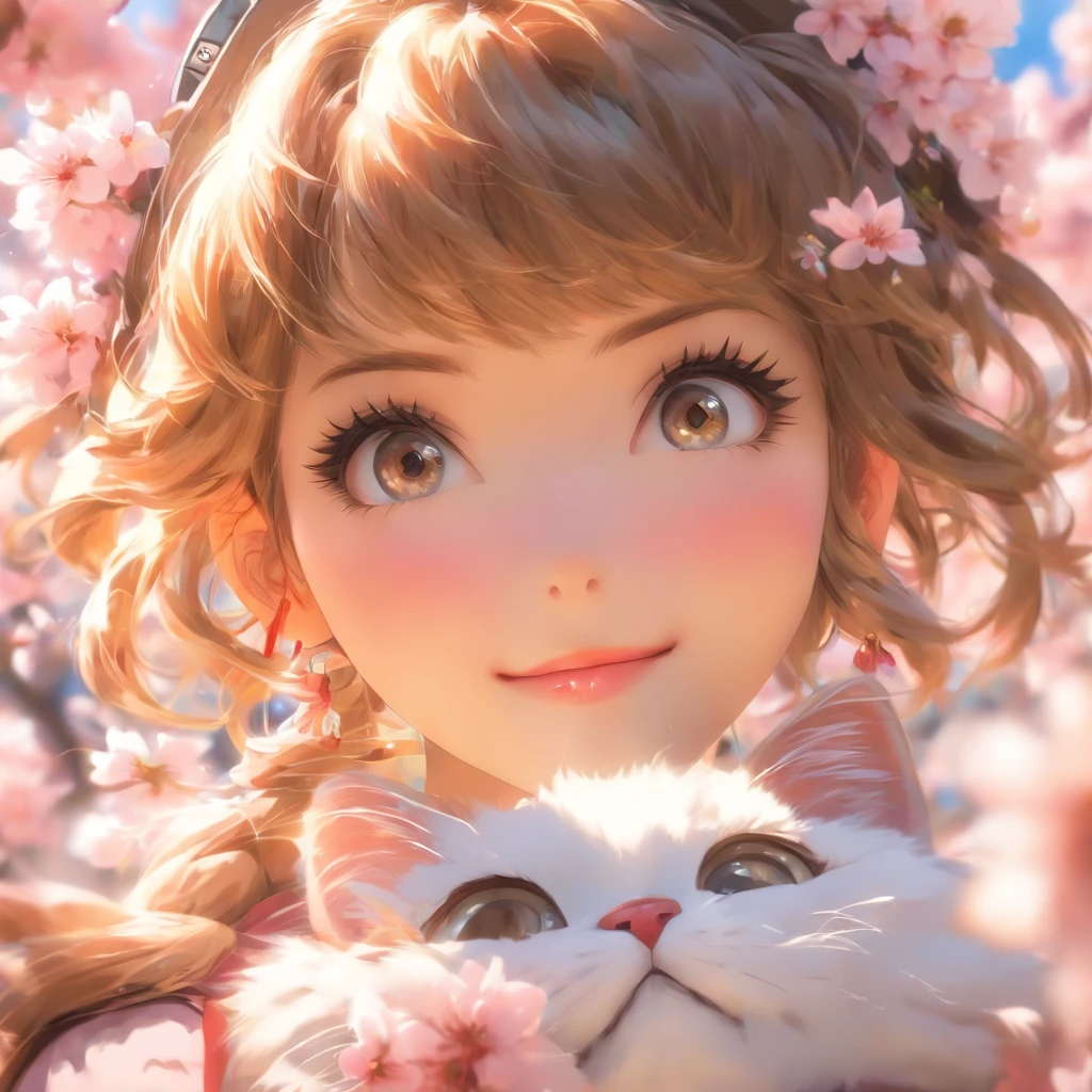 "(best quality, highres, ultra-detailed, realistic:1.37), detailed eyes and face, beautiful detailed lips, long eyelashes, 1girl, solo, school uniform, school clothes, paw pose, cat ears, cat-like hand pose, vibrant colors, soft lighting, anime-style, cute, whimsical, cherry blossom background"