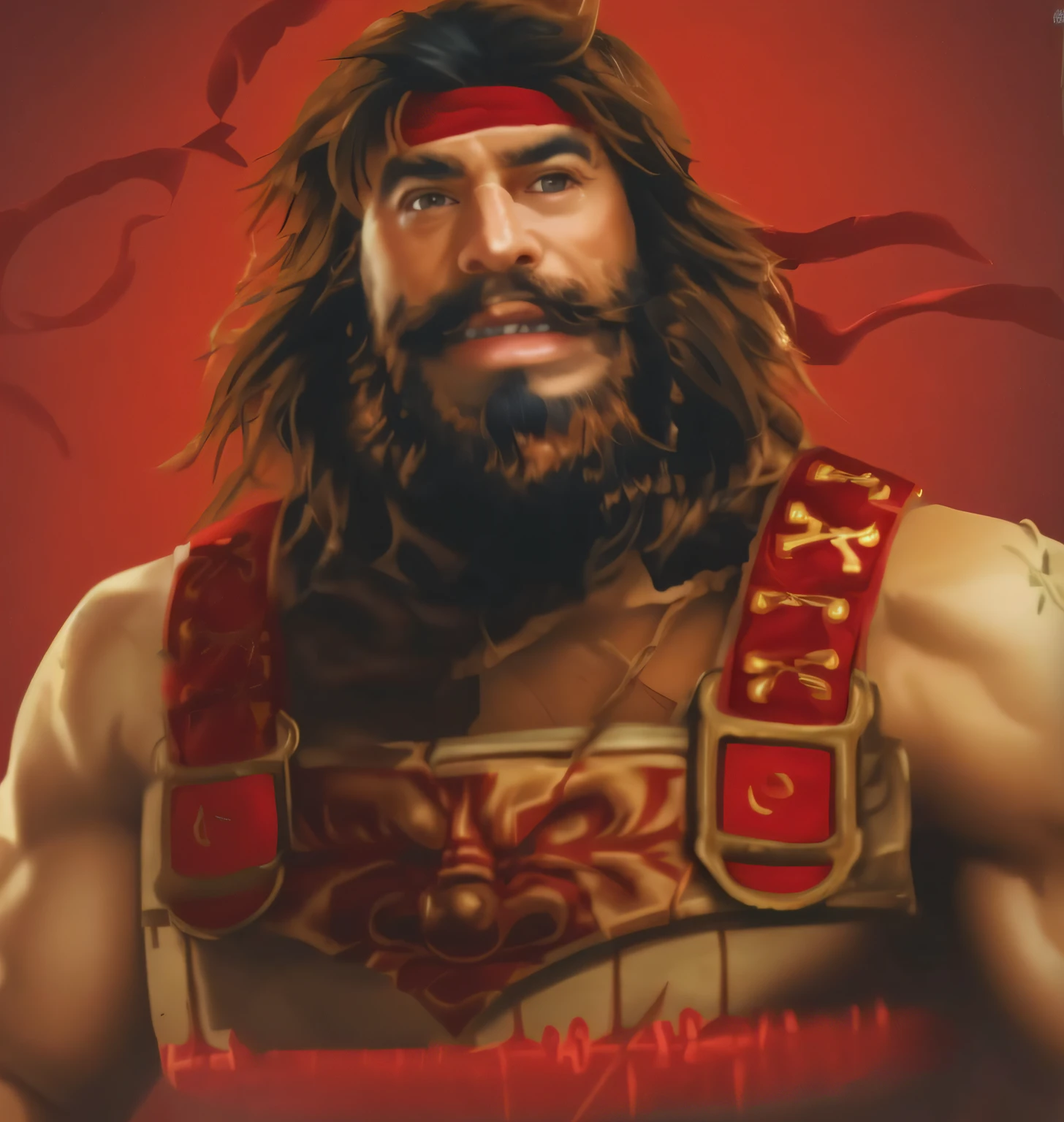 Man with beard and red bandana
