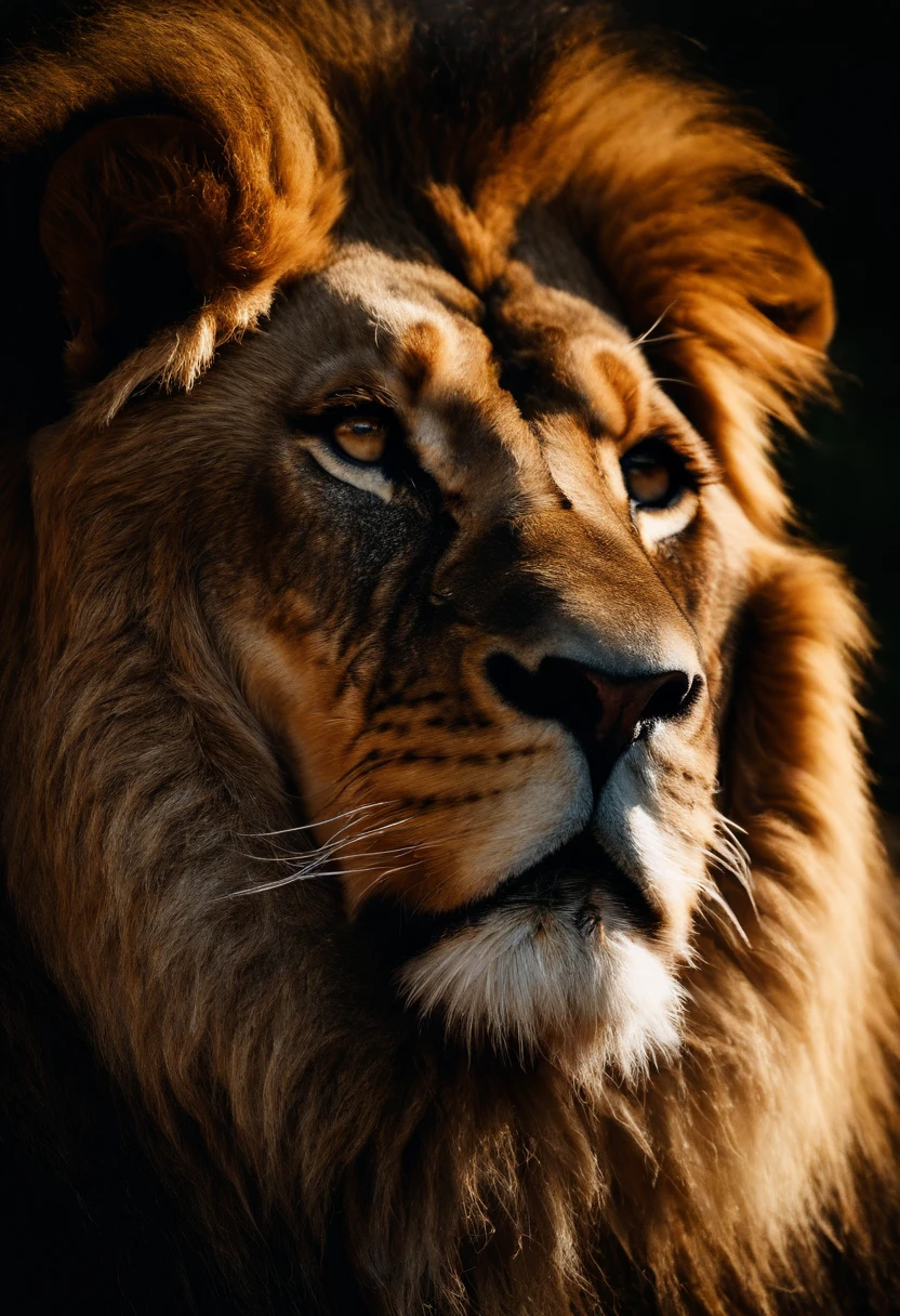 Profile of a lion
