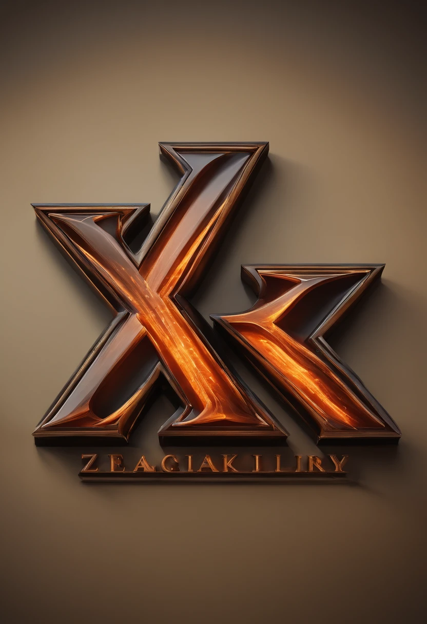 Combining the letters Z and X to form a two-dimensional logo requires simplicity and solid color