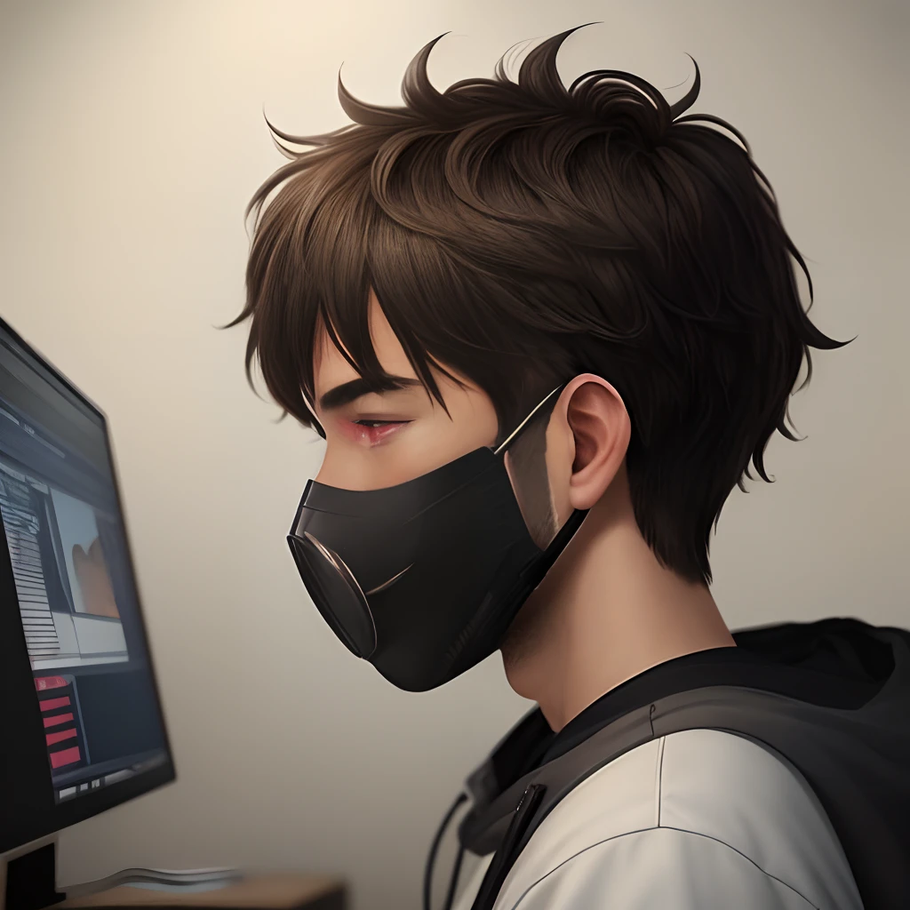 Profile picture for an male editor with mask