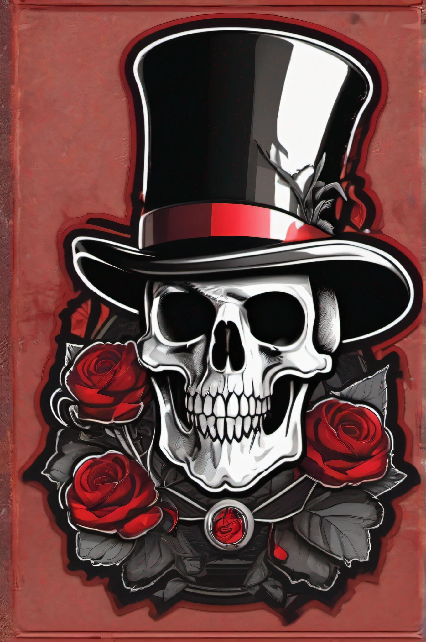 [Masterpiece], vector print style Ed Hardy Christian Audigier, we suggest the following description:

The print presents a striking and daring style, with strong and symmetrical elements. The background is black, providing an intense contrast with the colored elements.

In the center of the print, there is a skull with a wide-brimmed hat, decorated with roses and stars. The roses feature detailed, textured petals, with vibrant colors such as red, pink, and yellow. The stars are white, contrasting with the black background and the other colors of the roses.

Around the skull, there is a set of floral and tribal elements, with fine and curved lines. The flowers have several colors, such as pink, red and yellow. The tribal elements are composed of lines and geometric shapes, with filling in dotted patterns.

Gothic-style letters complement the print, with the word "Ed Hardy" written in large, striking letters just below the skull and hat. The letters feature a decorative and expressive style, with shadows and curved lines.