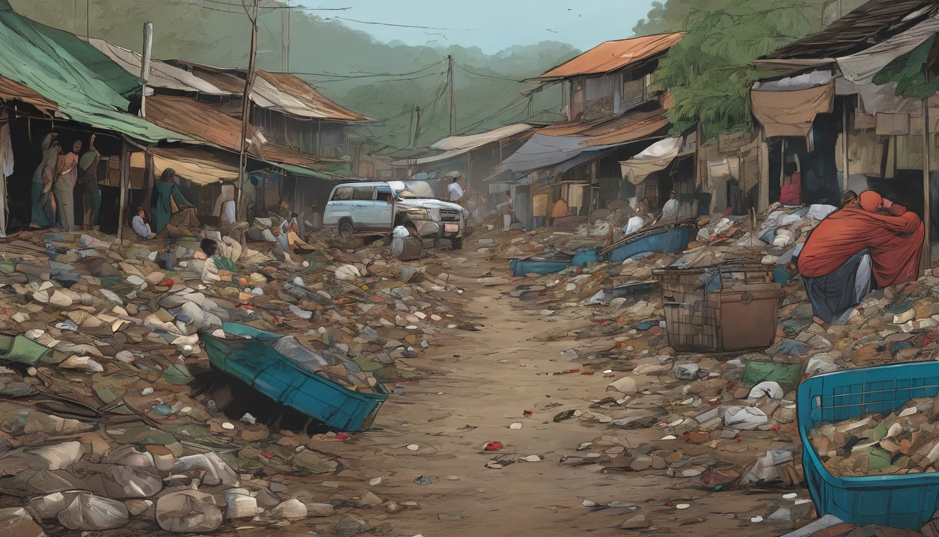 make a comic about trash in indonesia