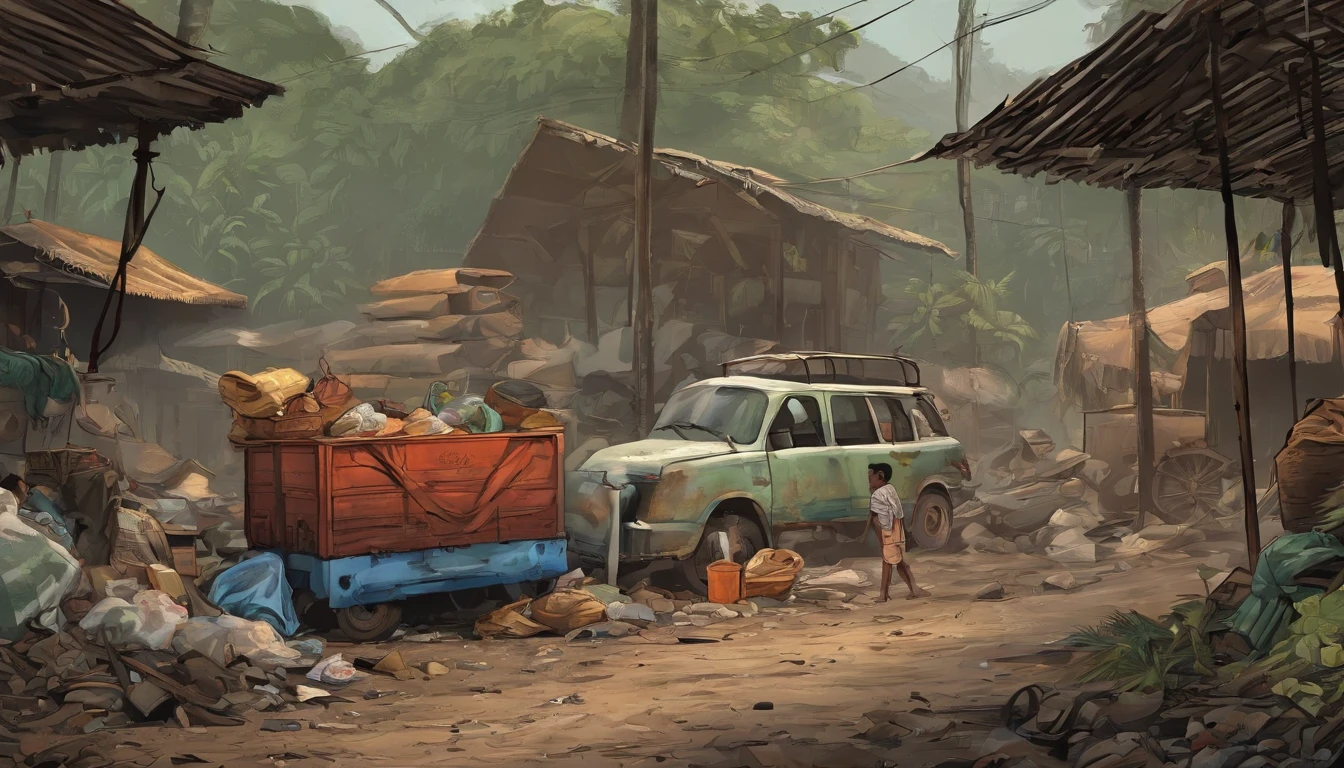 make a comic about trash in indonesia