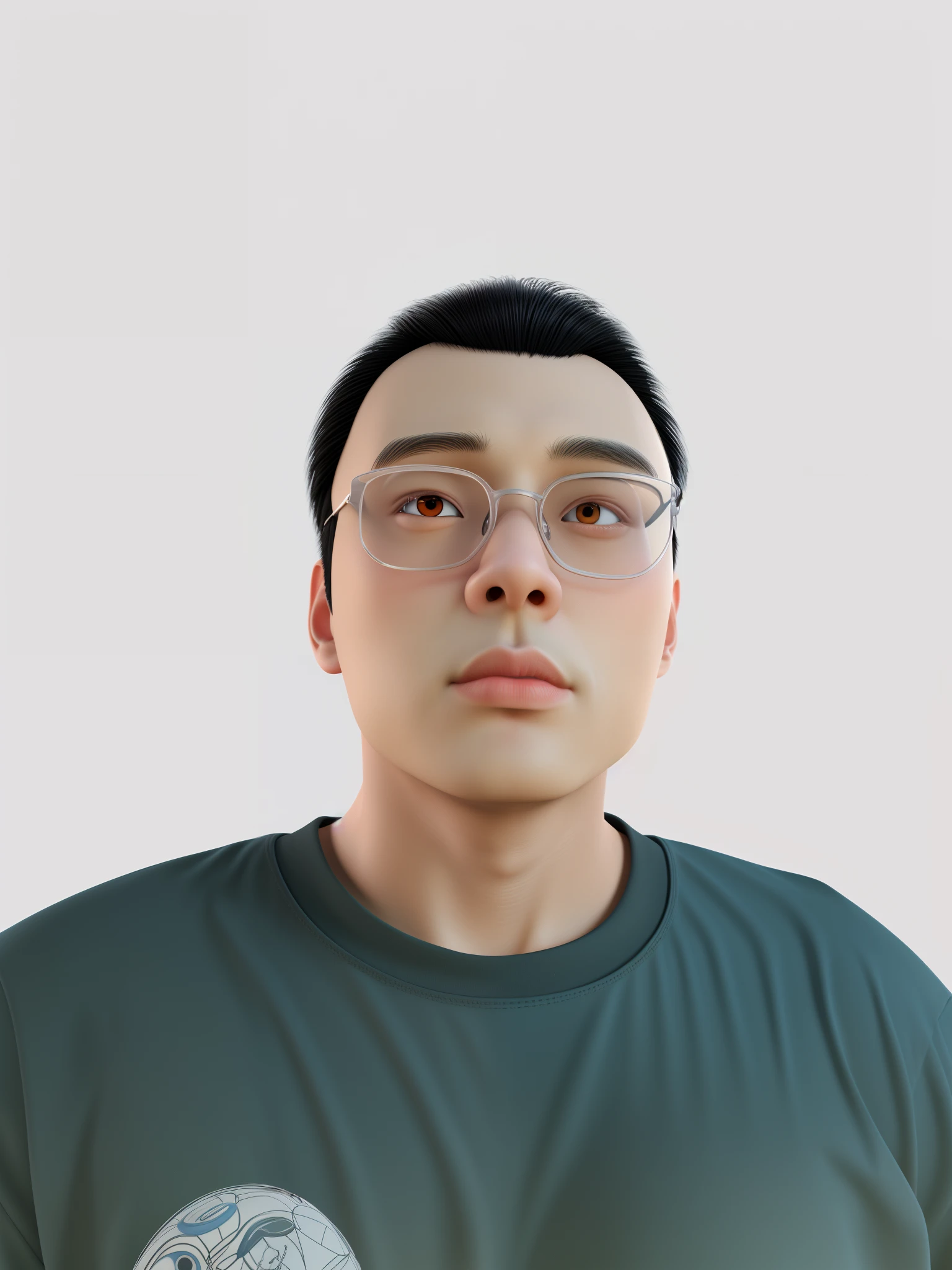 Cool boy,Asia, black hair, 3d Pixar, super detail, gradient background, soft colors, fine luster, blender, soft light, cinematic edge lighting, 8K--ar 1:1 --iw 1.5