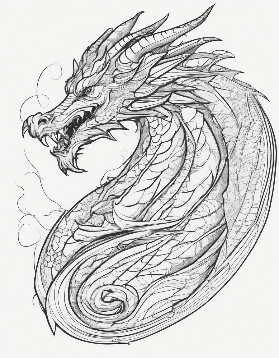dragon outline illustration