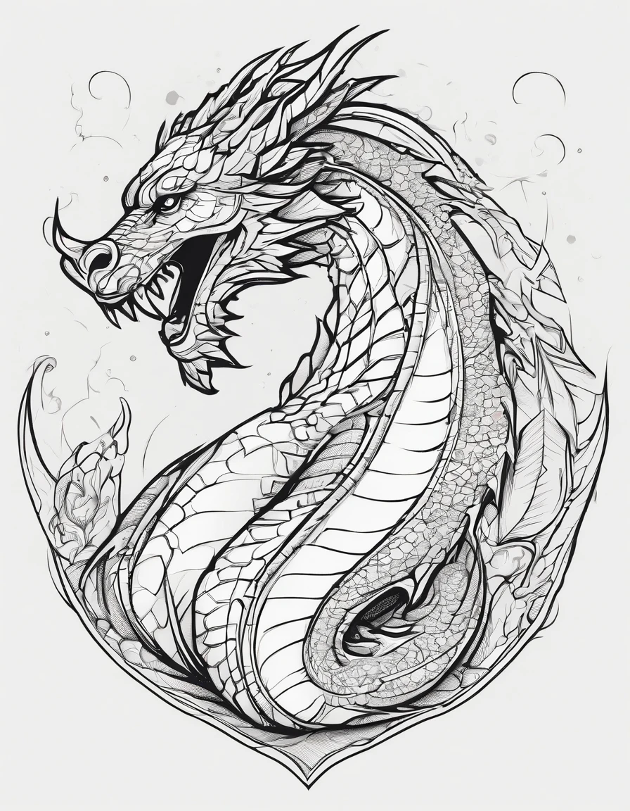 dragon outline illustration
