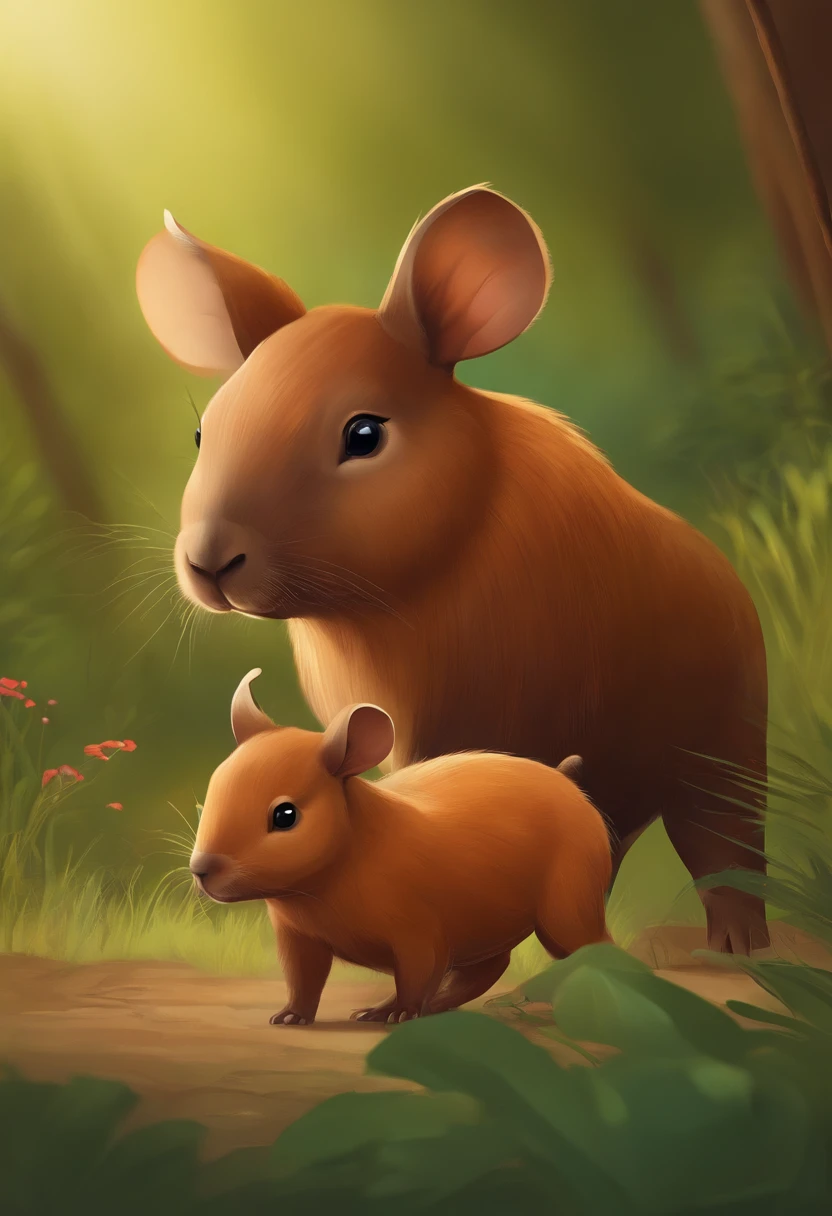 Coelhos na floresta
