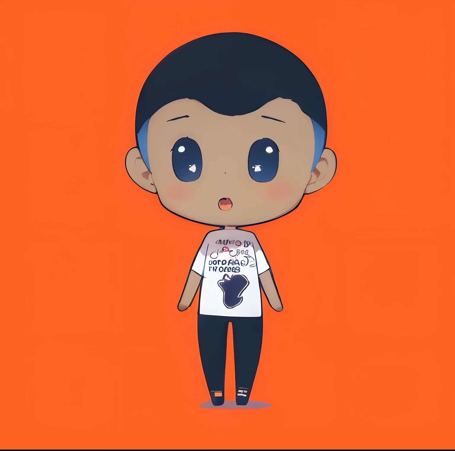 menino dos desenhos animados, Chibi, official illustration, inspirado em Chinwe Chukwuogo-Roy, inspirado em Nadir Afonso, cel sombreado!!!, Colorido digitalmente, ( ( pele escura ) ), Chade, Directed by: Chinwe Chukwuogo-Roy, inspirado em Manabu Mabe, advanced digital chibi art, fanart oficial