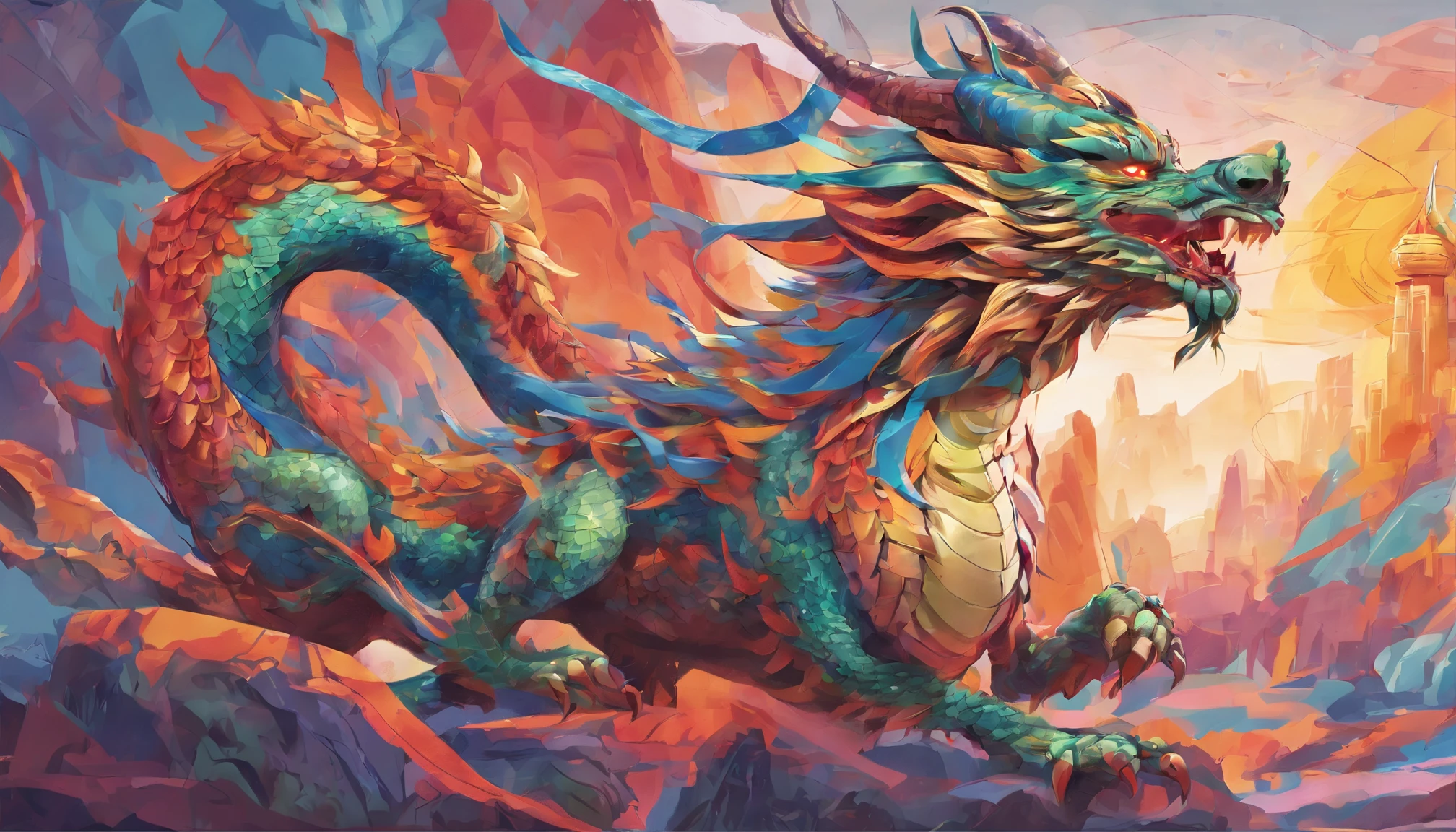 Japan Dragon, full body Esbian, drak, the Extremely Detailed CG Unity 8K Wallpapers), (Colorful:1.2), Long hair, sharpteeth, Red Eyes, 牙, Huge, Hires upscale: 1.7, Hires upscaler: 4x speed_NMKD-SIAX_200k, Noise reduction intensity: 0.45, Lifelike texture, Dynamic Angle, (((+++Lightning is intertwined with the body///))), Colorful auspicious clouds, Shadowing, Atmospheric perspective, in a panoramic view, Wide Shot, 16 K, Anatomically correct, Super Detail