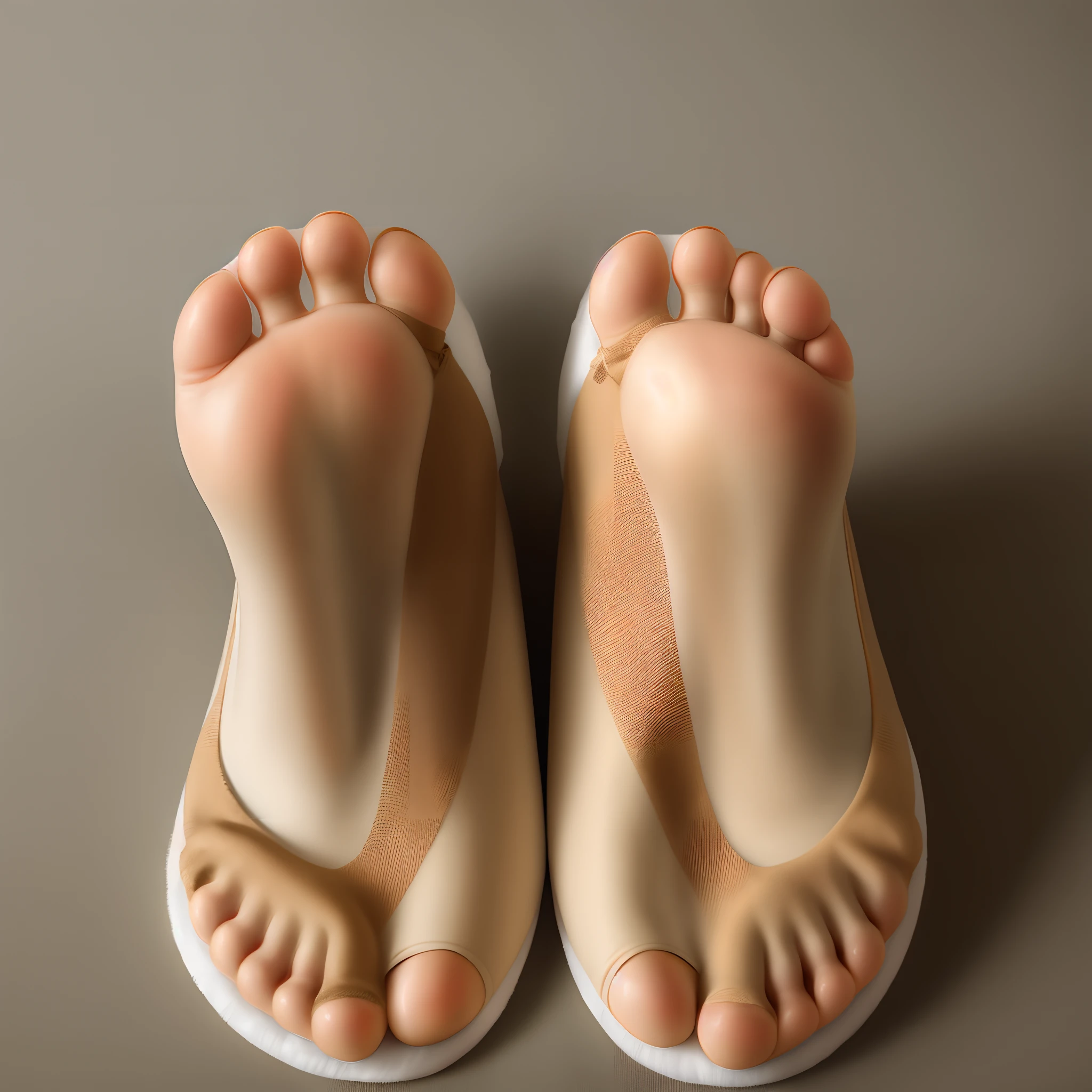 Flesh-colored stocking foot photo
