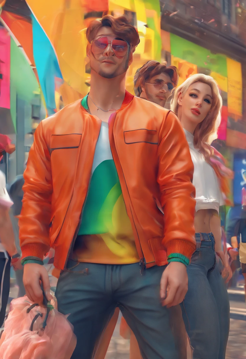 ultraclear,ultraclear,ultraclear,Handsome guys on the street,Happy jump,Very detailed,The colors are very bright