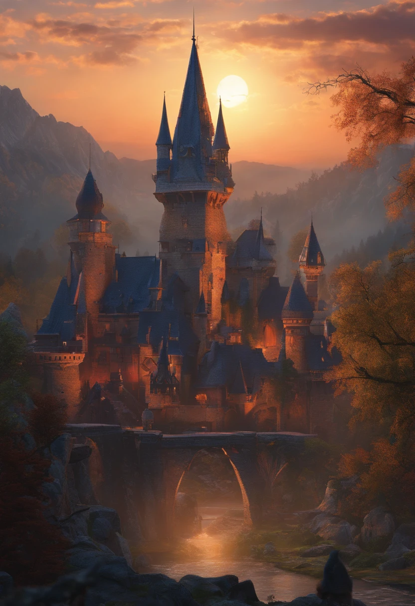 Castlevania Lord of the shadows hyper realistic super detailed Dynamic shot master piece