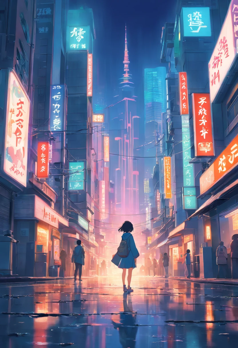 The background is an anime scene from the city, cyberpunk Japan city, andreas rocha style, inspired by Andreas Rocha, 2. 5 D CGI anime fantasy artwork, global ilumination, Japanese art style,Godzilla as the protagonist