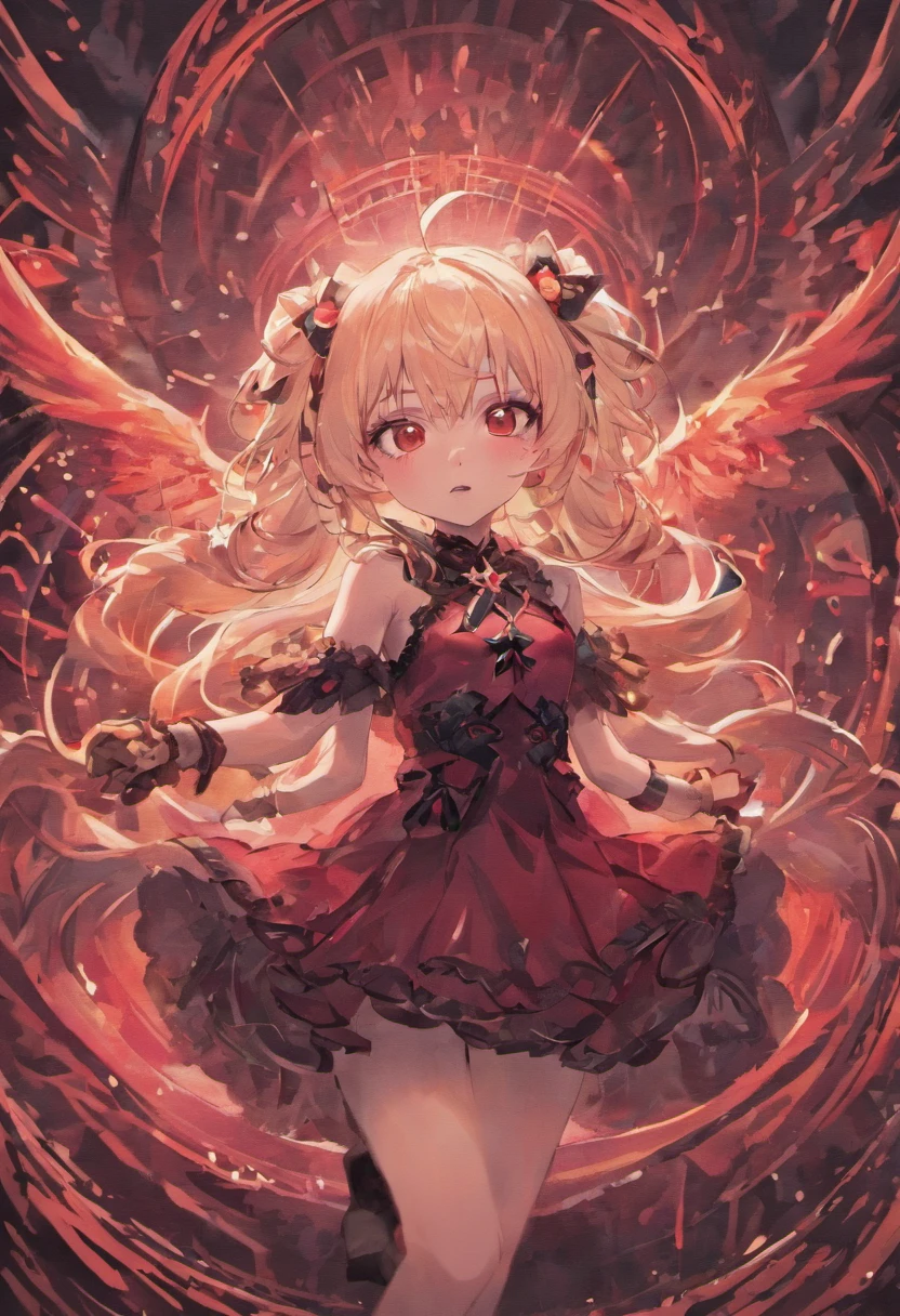 red color eyes,Long white hair that hangs down to the heels,Facial paralysis little ,Black Goth Loliring black lace stockings,high qulity,filigree,the detail,small loli,adoe,Kazilan's eyes widened,The background is gorgeous