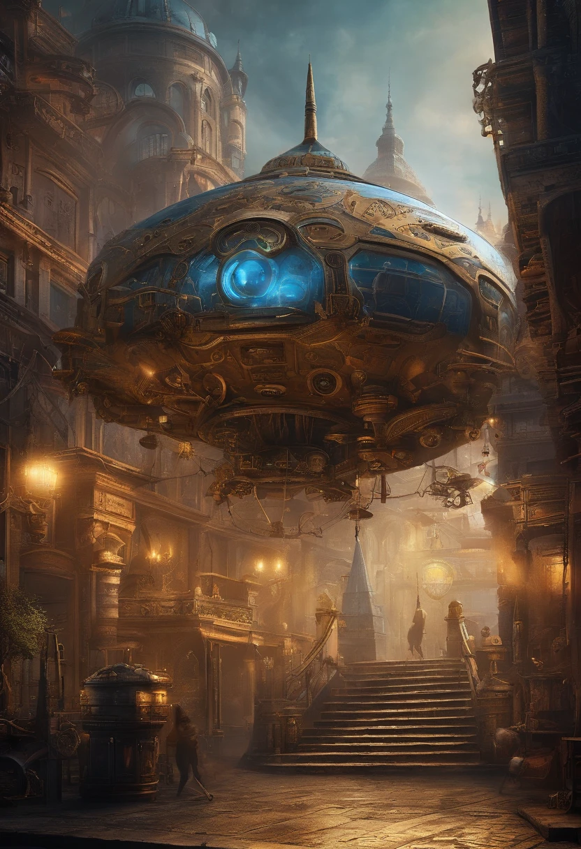 (masterpiece、4K、ultra-detailliert:1.2)、(animesque:1.2)、illustratio、(realisitic:1)、(Photorealsitic:1)、(Magnificent UFO in the sky:1.5)、、 the panorama、Perspective:1.4)、(fish-eye lens:1.2)、 (landscapes、outside of house、Cityscape、natta、mid night、On the rooftop、cyberpunked、asphalt、graffiti art、Reflectors、Shops、kiosk、Walkway、a street、police officers、taxis、Benches:1.2)、(Skyscraper、Foggy:1.4)、 (pedestrian、Large crowds、a person:1.3)、 (neon signs、Blue Neon、Pink neon、Yellow neon:1.4)、(super model:1.4)、(appearance々Hair color)、