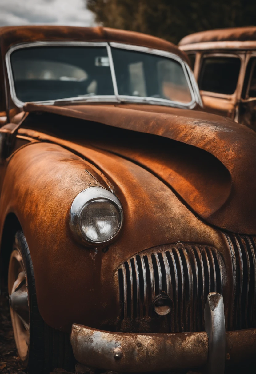 rusted car