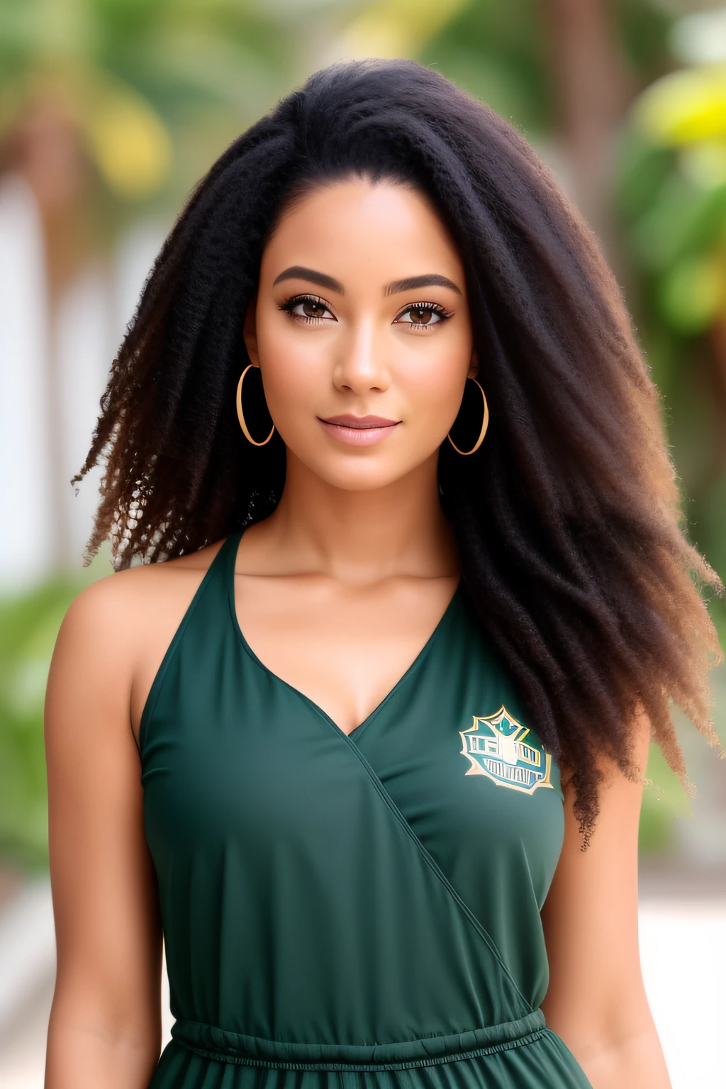 uma foto de uma mulher cabelo ruivo, vestido casual, pele realista