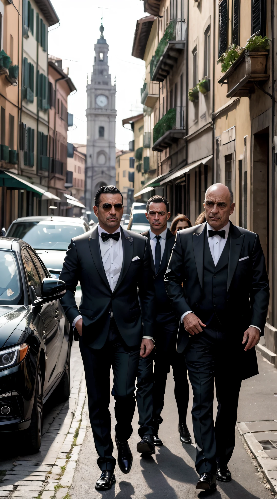 In an instant, you will be presented with typical Italian mafiosi, straight out of cinematic masterpieces. They are the embodiment of the Italian mafia saga, instantly recognizable in any crowd. In their black suits and wide coats, they look like characters in control of an underground empire.
Here in Turin, their homeland, these mafiosi own it all – from quaint little restaurants serving exquisite Italian wine to clandestine business deals conducted by candlelight in spacious cellars.
Their black cars with tinted windows race through the narrow streets like night-time phantoms. In their hands, they hold weapons ready to defend their interests, but in their eyes, there are hints of cunning and mystery.
These are the Italian mafiosi, forever etched into the history of Turin and the mythology of global mafia culture.