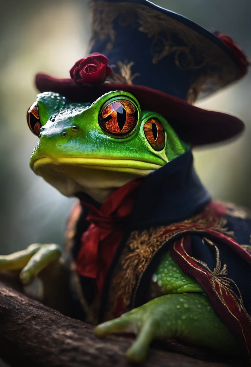 Personnage de sexe masculin, homme grenouille, mage