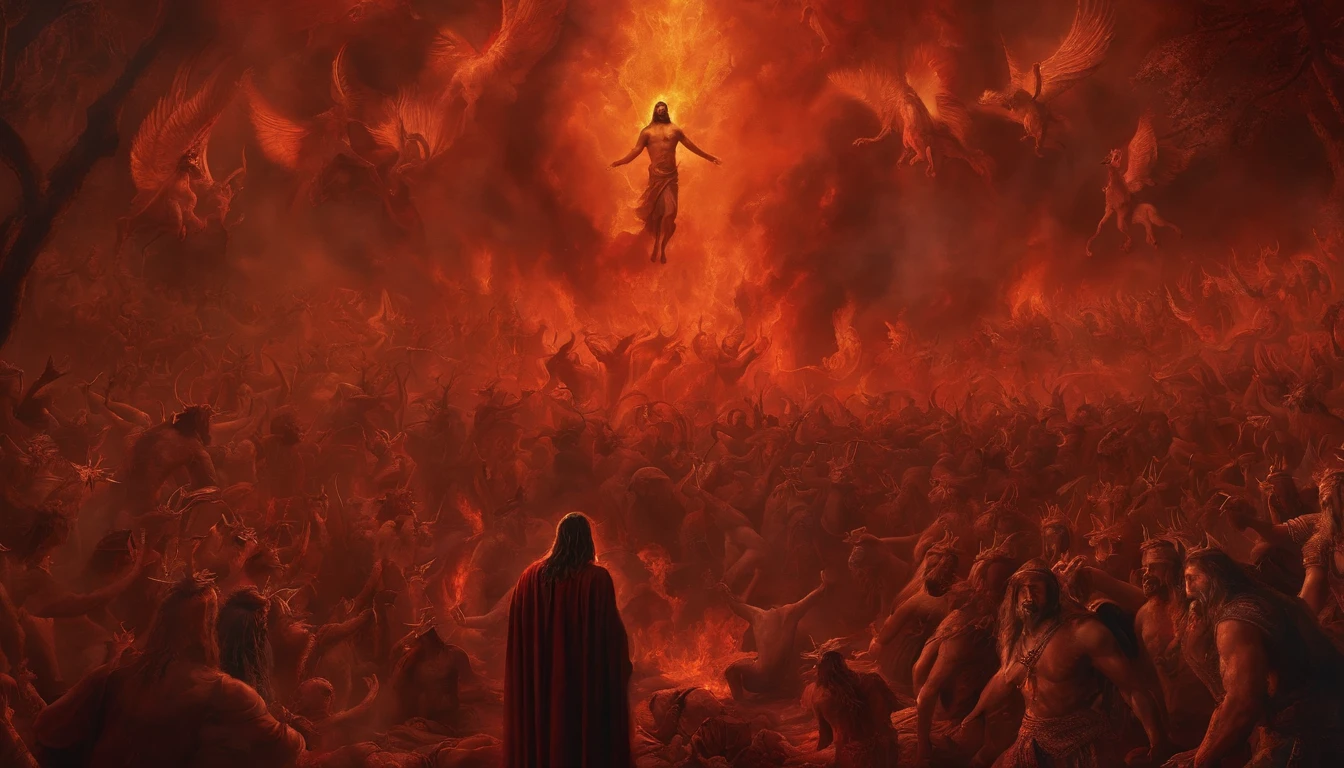 Jesus Christ in Hell Among Demons